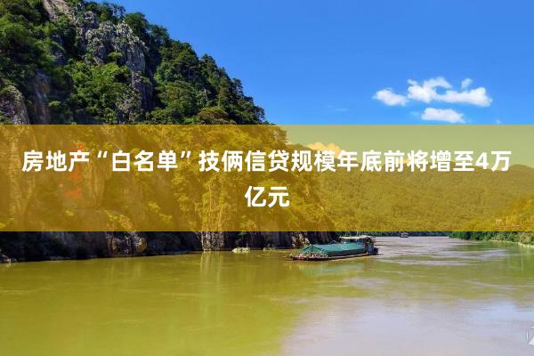 房地产“白名单”技俩信贷规模年底前将增至4万亿元